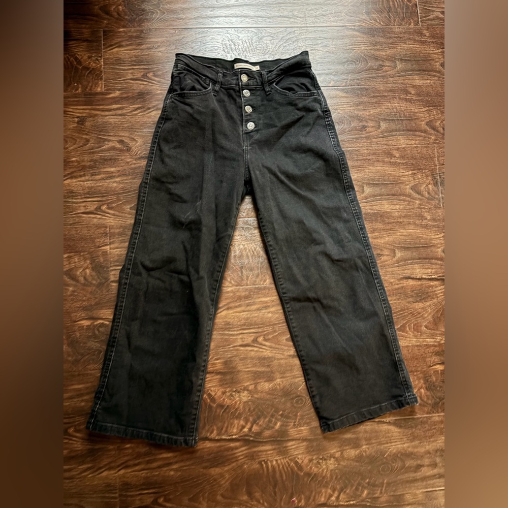 Levi's Mile High Cropped Wide Leg Jeans Size 27